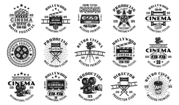Vektör amblemleri sinema ve sinematografi seti