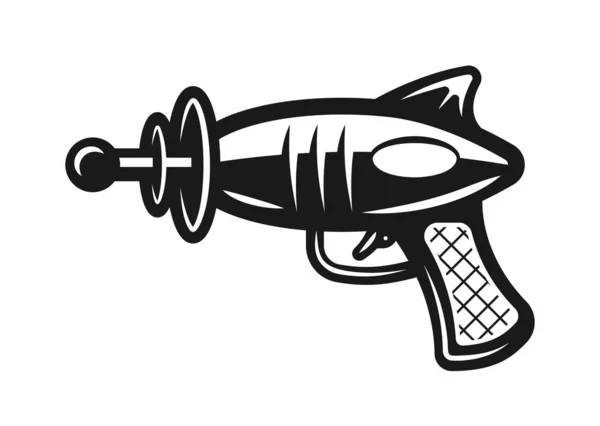 Space gun vector black icon isolated on white — Stock Vector