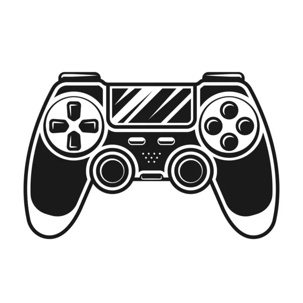 Gamepad vektor černý a bílý objekt nebo prvek — Stockový vektor