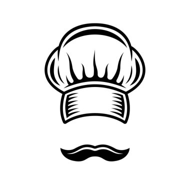Şef şapkası ve bıyık vektör nesneleri veya elementleri