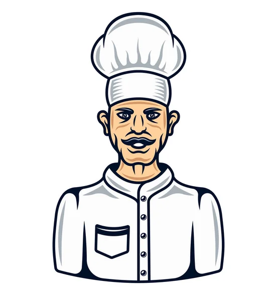 Cocinero en ilustración vectorial de estilo de dibujos animados — Vector de stock