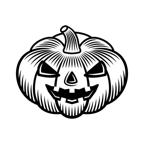 Halloween calabaza vector gráfico vintage objeto — Vector de stock