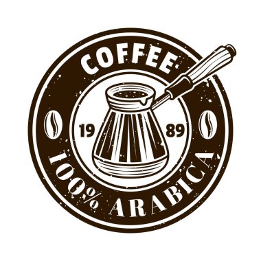 Kafe vektörü, Türk amblemi ile çevrili.