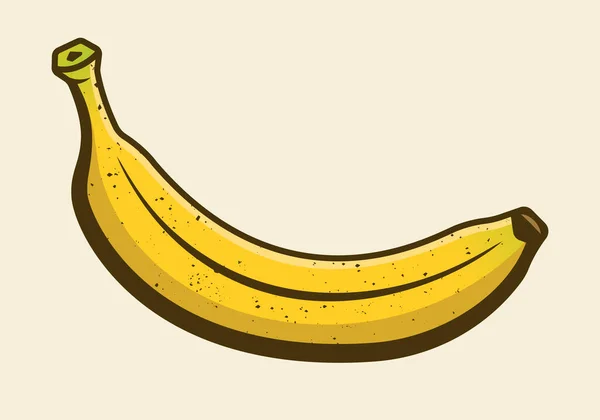 Bananowy żółty wektor kreskówki element projektu — Wektor stockowy