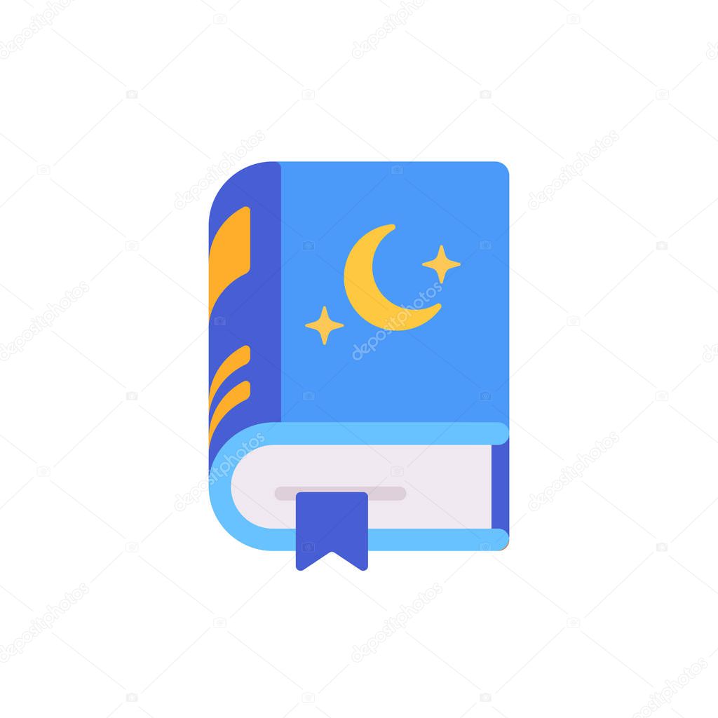 Book of bedtime stories flat icon