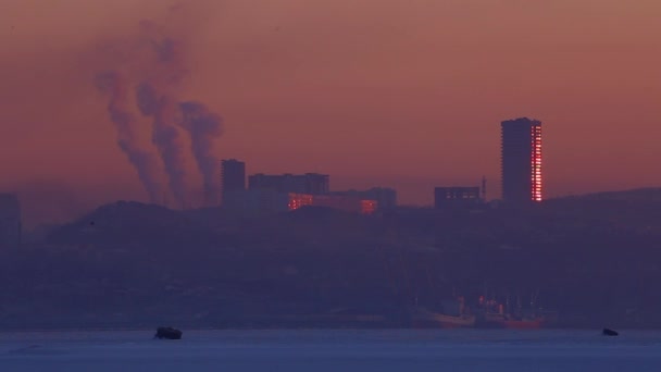 Luftaufnahme Des Tokarevskiy Leuchtturms Einer Der Ältesten Leuchttürme Fernen Osten — Stockvideo