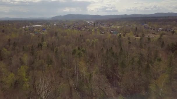 Erstaunliche Luftaufnahme Von Krasny Yar Dorf Russland Krasny Yar Ist — Stockvideo