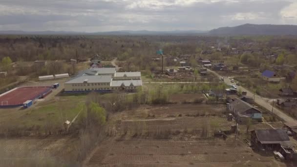 Úžasný Letecký Pohled Obce Krasny Yar Rusko Krasny Yar Městem — Stock video