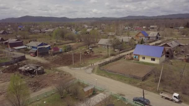 Erstaunliche Luftaufnahme Von Krasny Yar Dorf Russland Krasny Yar Ist — Stockvideo