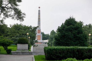 Ağustos, 2018 - Pyongyang, Kuzey Kore - Osvobozhdeniye anıt bir anıt Pyongyang şehir içinde Kuzey Kore başkenti olduğunu..