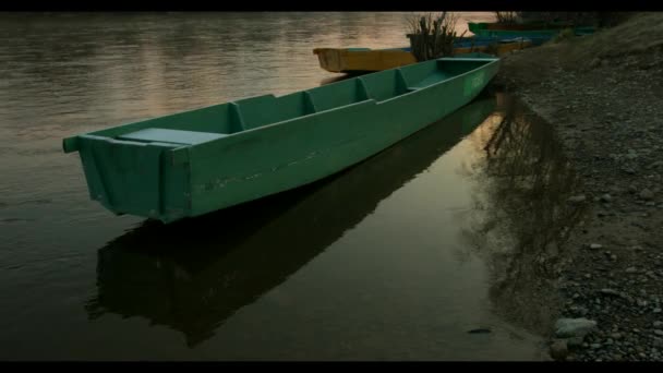 Barco Tradicional Povos Indígenas Norte Norte Aldeia Udege Krasny Yar — Vídeo de Stock