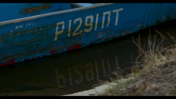 Traditionele Boot Van Noordelijke Inheemse Volkeren Van Het Noorden Van — Stockvideo