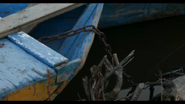 Das Traditionelle Boot Der Indigenen Völker Des Nordens Des Udege — Stockvideo