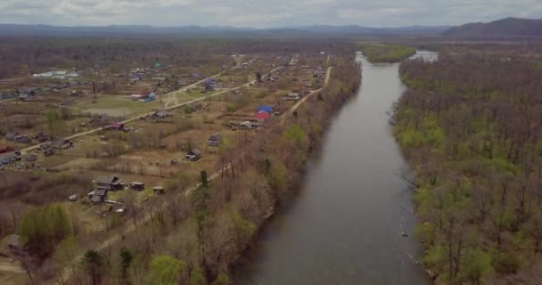 Haut Aérienne Viev Village Éloigné Des Petits Les Peuples Autochtones — Video