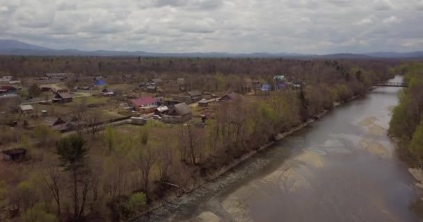 Haut Aérienne Viev Village Éloigné Des Petits Les Peuples Autochtones — Video