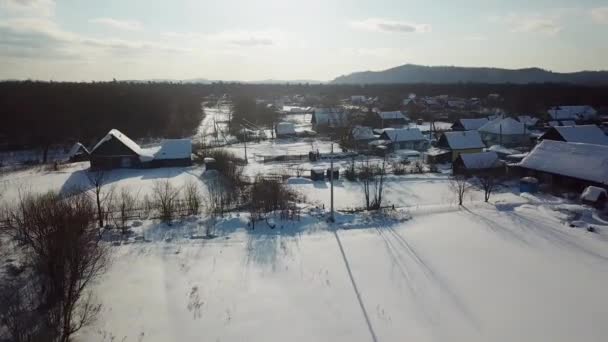 Erstaunliche Luftaufnahme Von Krasny Yar Dorf Russland Krasny Yar Ist — Stockvideo