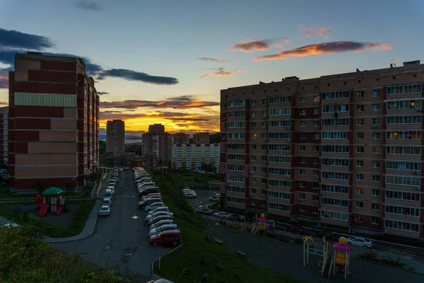 September 2018 Vladivostok Primorje Grondgebied Een Nieuwe Woonwijk Voor Militaire — Stockfoto