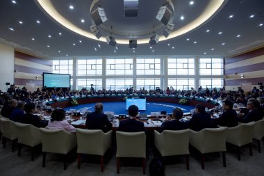 Eylül, 2018 - Vladivostok, Primorye bölge-Vladivostok Rusya ada Doğu ekonomik forumda IV kısaltmasıdır