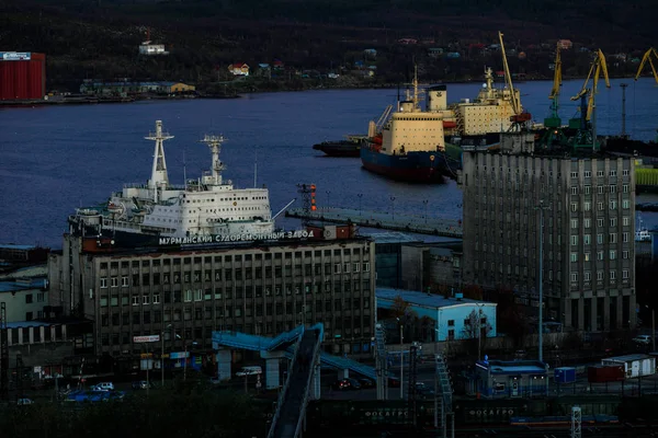 Octubre 2018 Murmansk Rusia Puertos Carbón Comercio Pesca Ciudad Murmansk — Foto de Stock