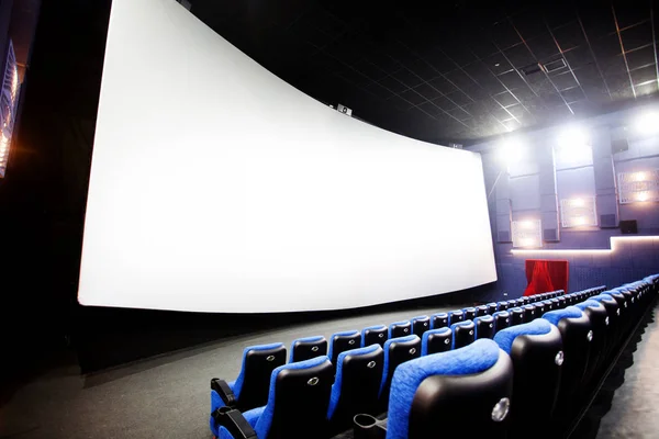 Empty Comfortable Red Seats Numbers Cinema — Stock Photo, Image