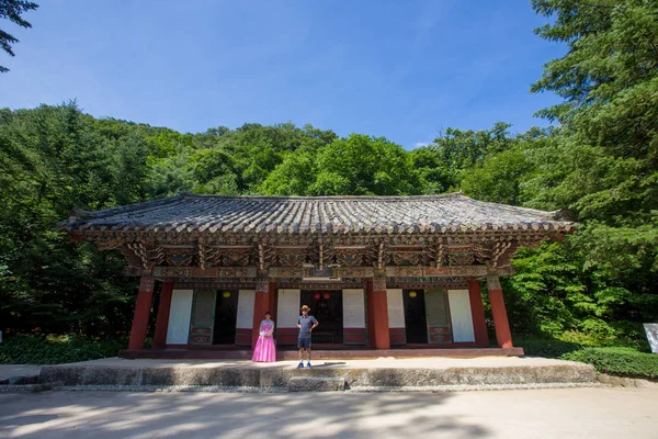 Βουδιστικό Μοναστήρι Bohen Στη Βόρεια Κορέα Bohyon Μονή Χτίστηκε 1042 — Φωτογραφία Αρχείου