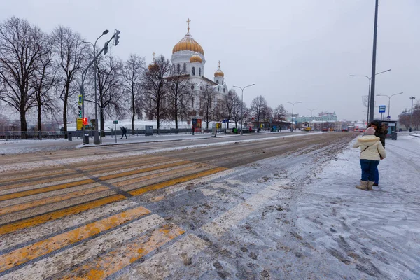 Stycznia 2019 Moskwa Budynek Katedry Chrystusa Zbawiciela Stolicy Rosji Moskwa — Zdjęcie stockowe