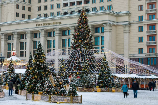 Stycznia 2019 Moskwa Nowego Roku Plac Czerwony Moskwie Stolicy Rosji — Zdjęcie stockowe