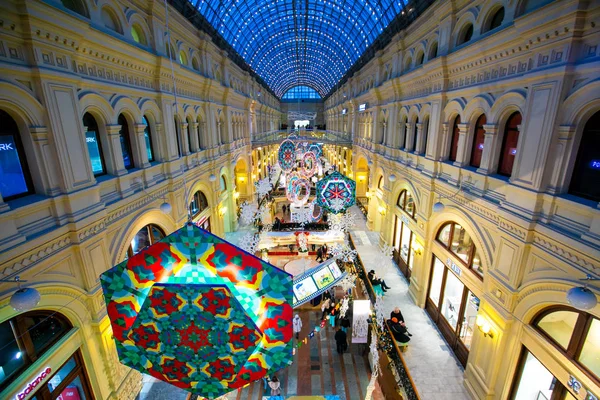 January 2019 Moscow New Year Decoration Main Department Store Moscow — Stock Photo, Image