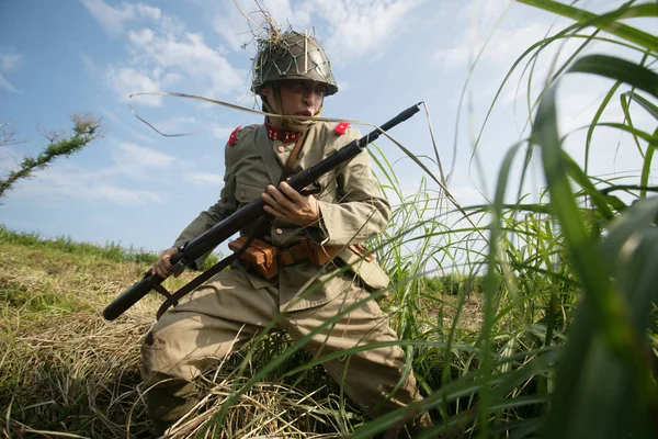 2013 모르스키 크라이 Reenactors 육군에 — 스톡 사진