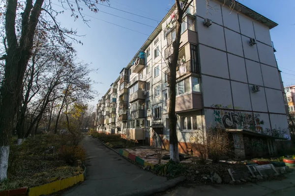 2013 Vladivostok Sviluppo Residenziale Vladivostok Pannello Case Mattoni Strade Zone — Foto Stock