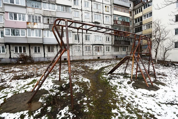 2013 Владивосток Жилищное Развитие Панельных Кирпичных Домов Владивостока Улицы Спальных — стоковое фото