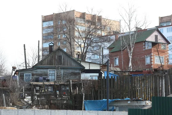 2013 Vladivostok Sviluppo Residenziale Vladivostok Pannello Case Mattoni Strade Zone — Foto Stock