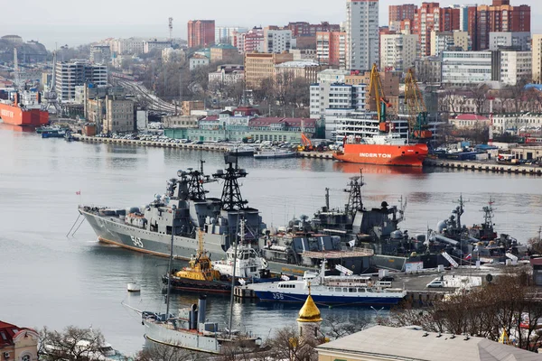 2013 Fachada Marina Capital Del Lejano Oriente Ciudad Vladivostok Puerto — Foto de Stock