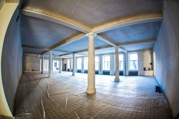 Espacioso Interior Antigua Mansión Durante Los Trabajos Restauración — Foto de Stock