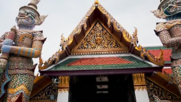 Bangkok Thaïlande Printemps 2019 Wat Phra Kaew Bangkok Thaïlande — Video