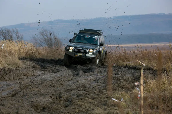 Ussuriysk Primorsky Krai Frühjahr 2012 Wettbewerb Einem Jeep Trial Zwischen — Stockfoto