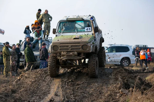 Ussuriysk Primorsky Krai Frühjahr 2012 Wettbewerb Einem Jeep Trial Zwischen — Stockfoto