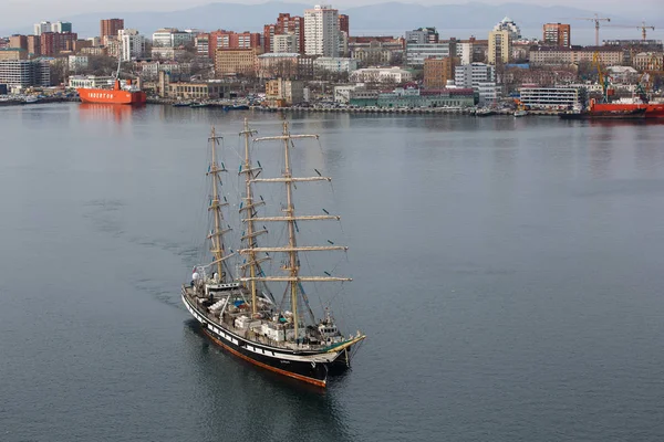 Segelschulschiff Pallada Der Goldenen Horn Bucht Wladiwostok — Stockfoto