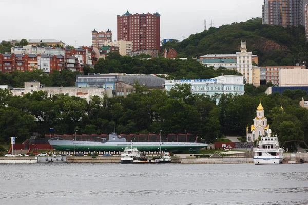 Junio 2013 Vladivostok Primorsky Krai Fachada Del Mar Ciudad Vladivostok — Foto de Stock