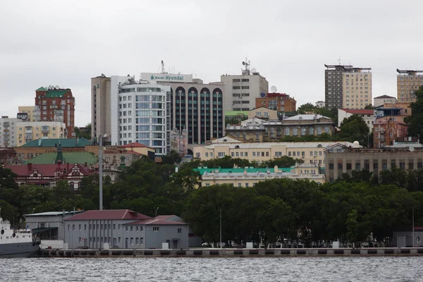 Junio 2013 Vladivostok Primorsky Krai Fachada Del Mar Ciudad Vladivostok — Foto de Stock