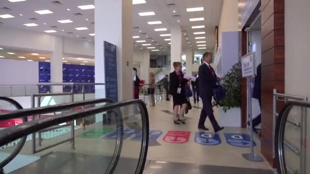 Σεπτέμβριος 2018 Βλαδιβοστόκ Ρωσία Ανατολικό Οικονομικό Φόρουμ Στην Πανεπιστημιούπολη Της — Αρχείο Βίντεο