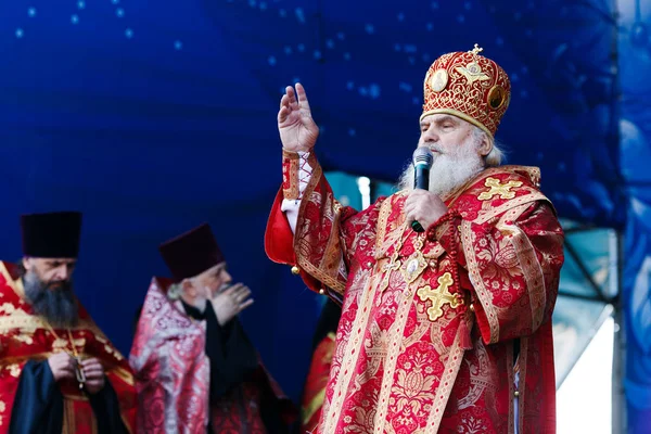 2014 Березня Владивосток Росія Православна Хресний Хід Центральній Вулиці Владивостока — стокове фото
