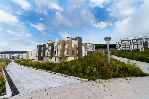 Nuevo Barrio Residencial Ciudad Junto Mar Nuevos Edificios Del Barrio — Foto de Stock