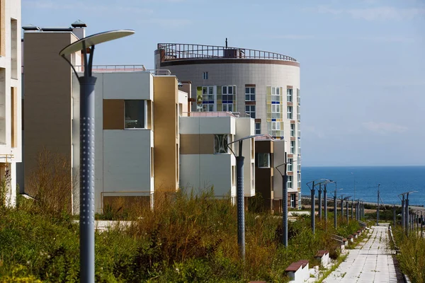 Nuevo Barrio Residencial Ciudad Junto Mar Nuevos Edificios Del Barrio — Foto de Stock