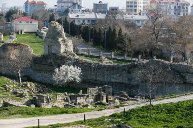 Mart 2014 - SEVASTOPOL Sivastopol kentindeki Kherson mezarlığının tarihi kalıntıları