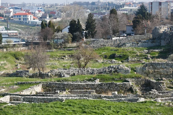 Março 2014 Sevastopol Ruínas Monumento Histórico Necrópole Kherson Cidade Sevastopol — Fotografia de Stock