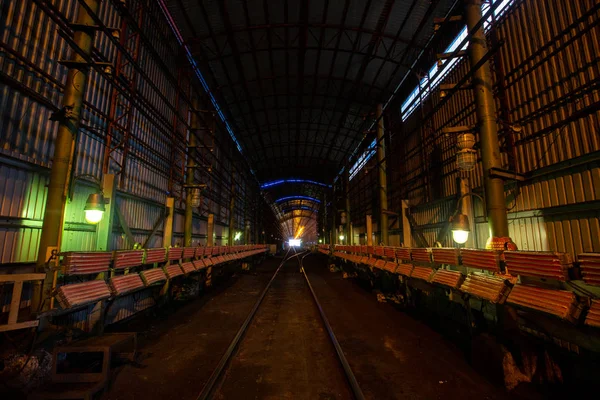 Túnel Ferroviário Tecnológico Para Passagem Comboios Frigoríficos — Fotografia de Stock