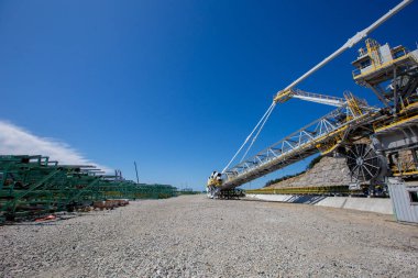 Kömür veya diğer dökme malzeme istifleme ve deniz kömür terminali şantiyede yığın dan alarak için Yeni Stacker-reclaimer