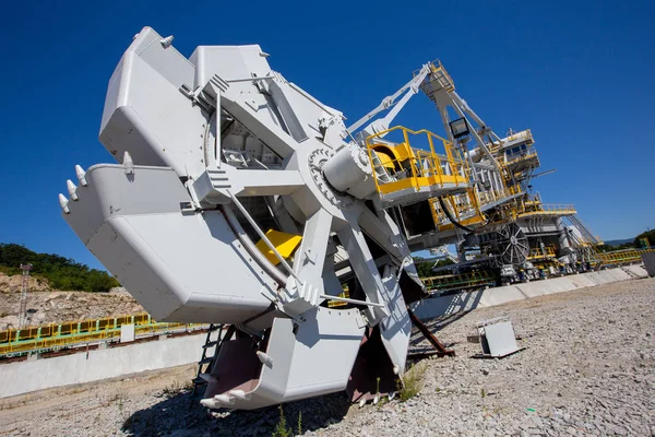 Novo Stacker Reclaimer Para Empilhar Carvão Outro Material Granel Levá — Fotografia de Stock