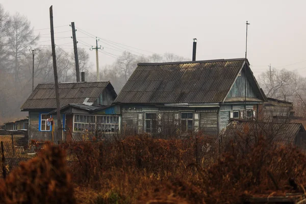 Rustieke Houten Huis Traditioneel Russisch Dorpshuis — Stockfoto